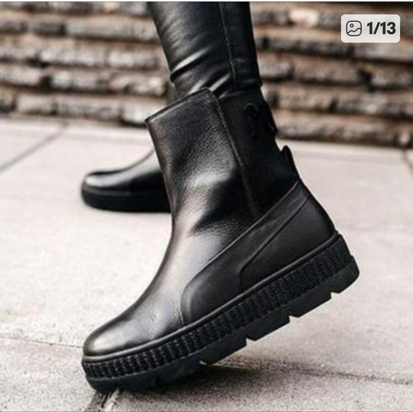 Black PUMA Women's Ankle Boots - Picture 2 of 6